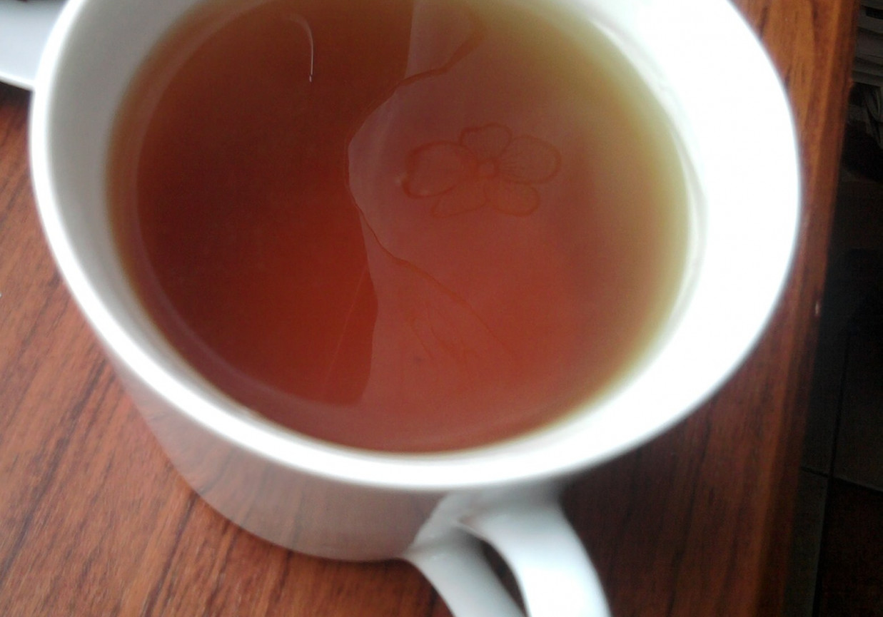 Herbata z sokiem pomarańczowym i imbirem foto