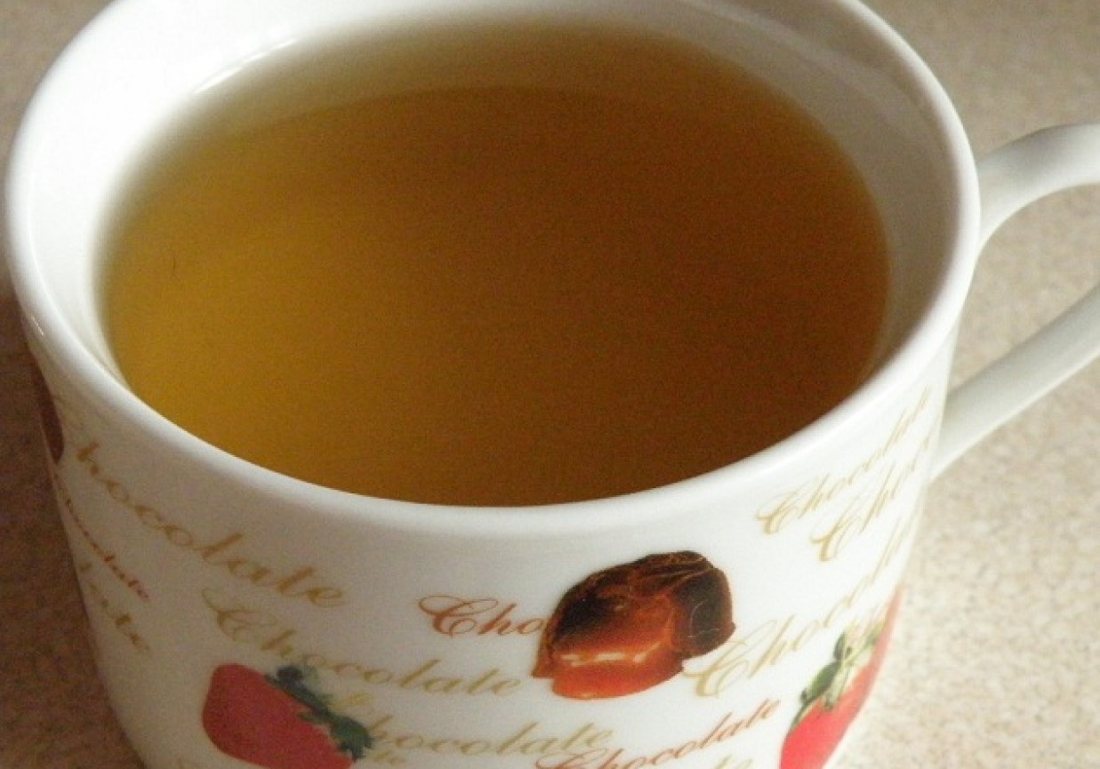 Herbata zielona z prażonym ryżem i miodem foto