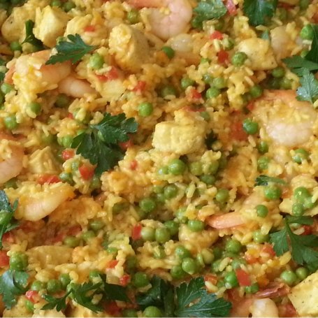 Krok 7 - Hiszpańska paella z kurczakiem i krewetkami foto