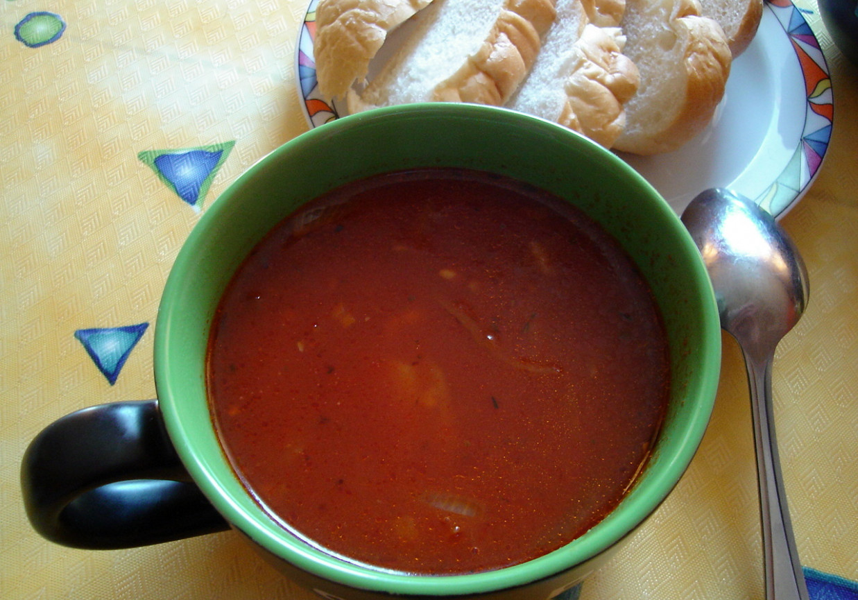 Hiszpańska zupa pomidorowa foto