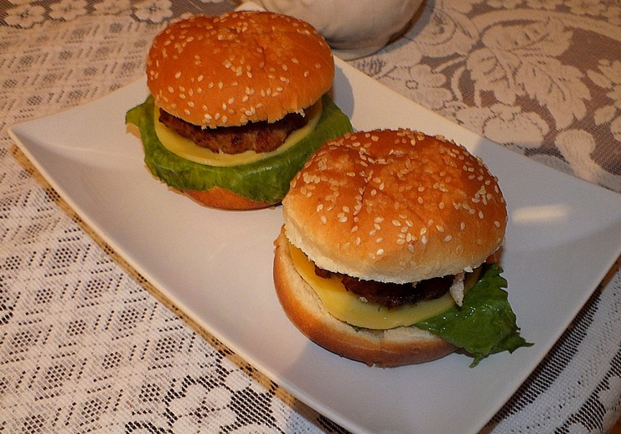 Homemade Hamburgers foto
