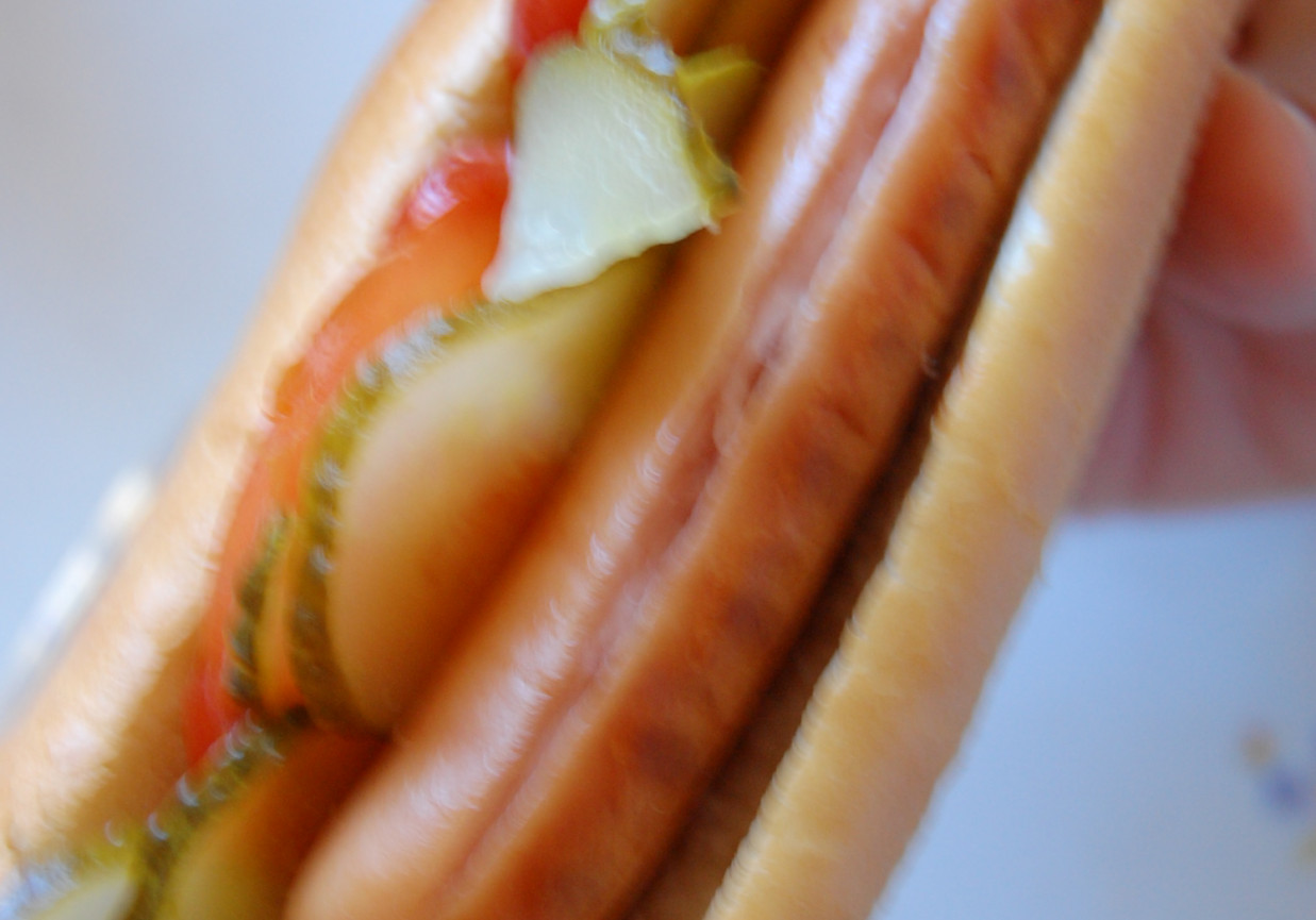 Hot-dog z grilla foto