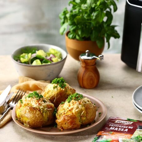 Jacket potato z air fryera foto