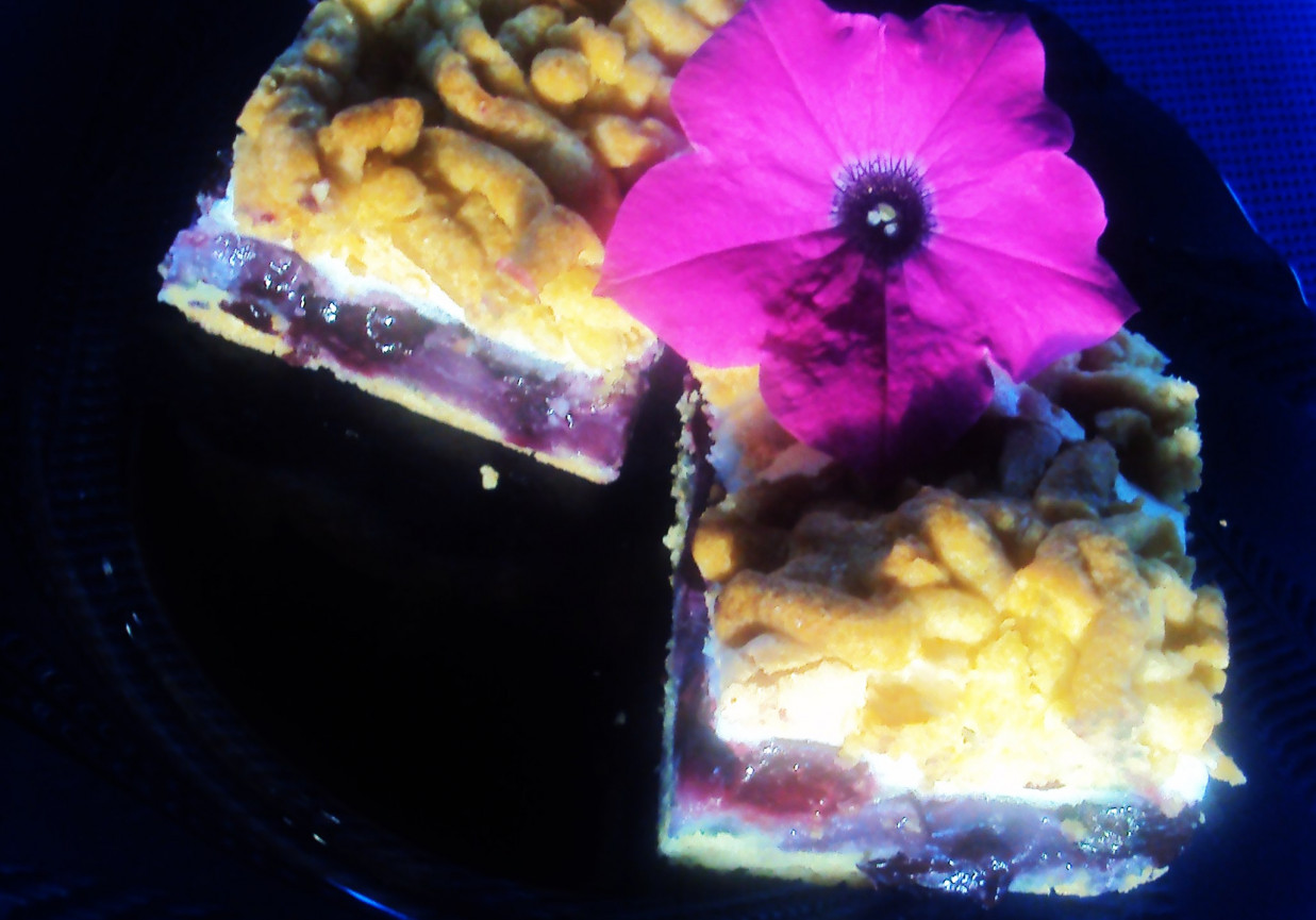 Jagodowa rozkosz - ciasto kruche z jagodami foto