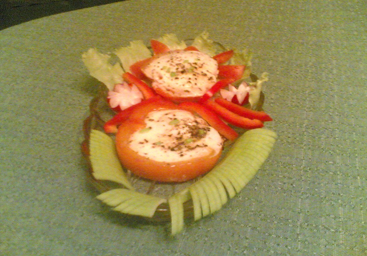 Jajka w obrączkach. foto