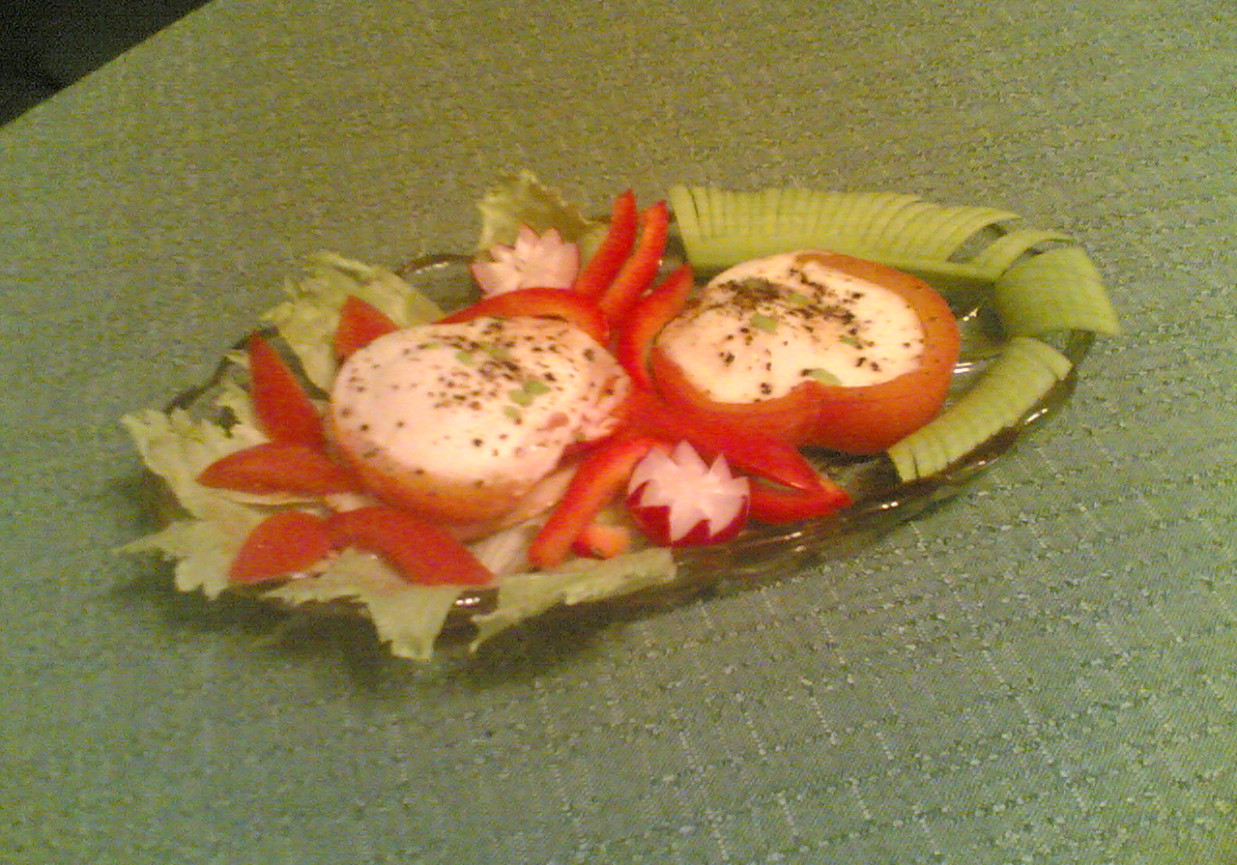 Jajka w obrączkach. foto