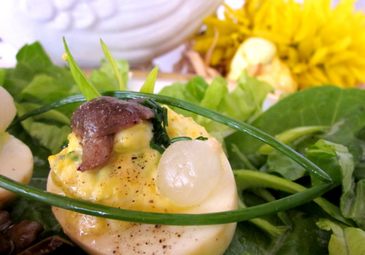 Jajka z farszem grzybowo-porowym foto