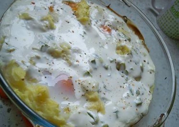 Fotografia przedstawiająca Jajka zapiekane po wiejsku