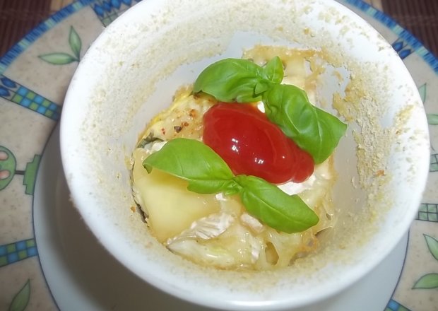 Fotografia przedstawiająca Jajka zapiekane z serem brie