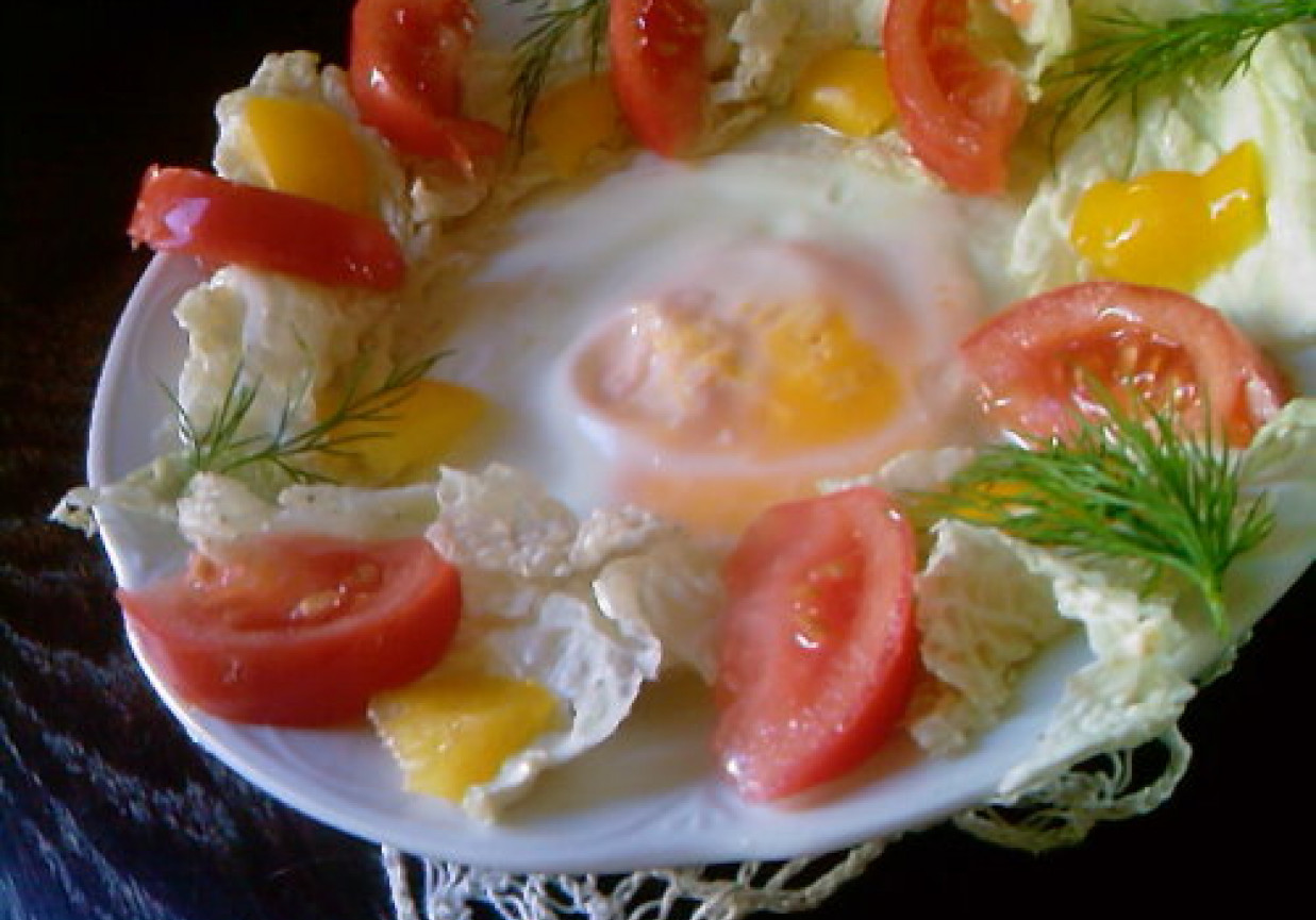 Jajko sadzone z kuchenki foto