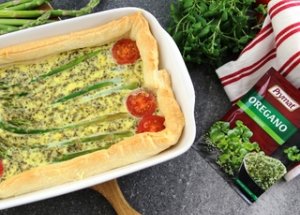 Jak zrobić tartę z zielonymi szparagami? foto