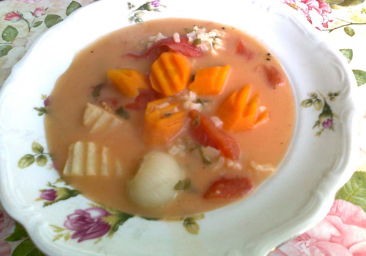 Jarzynowa zupa pomidorowa foto