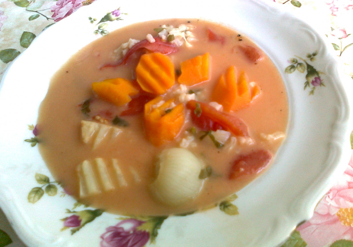 Jarzynowa zupa pomidorowa foto