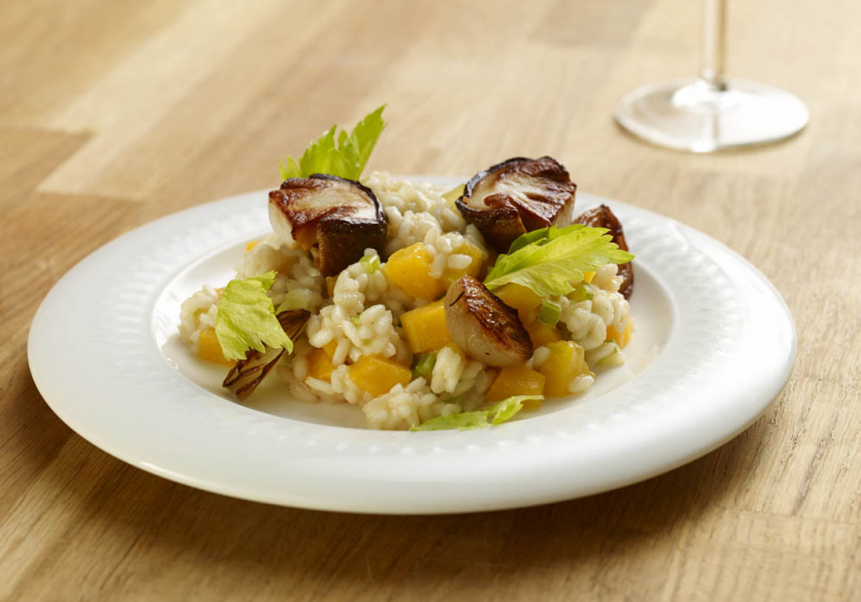 Jesienne risotto z dynią i borowikami foto
