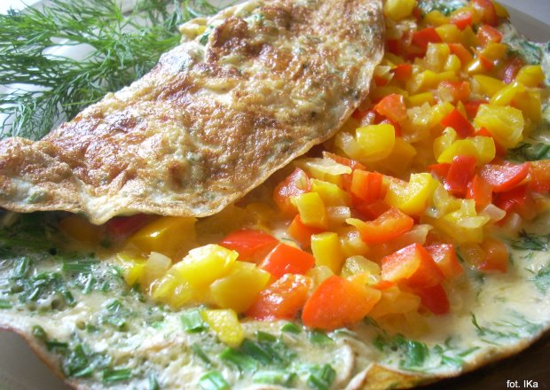 Fotografia przedstawiająca Jesienny omlet z papryką