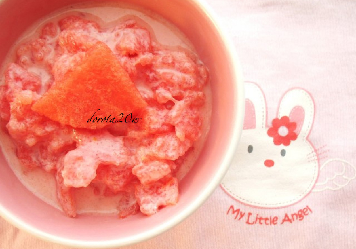 Jogurt arbuzowy dla maluszka foto