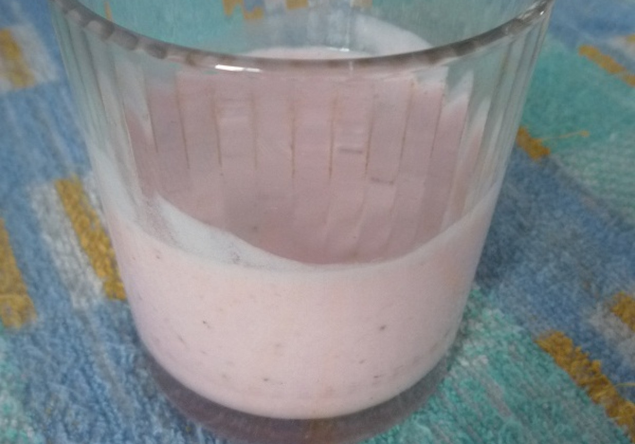Jogurt mrożony z truskawkami foto