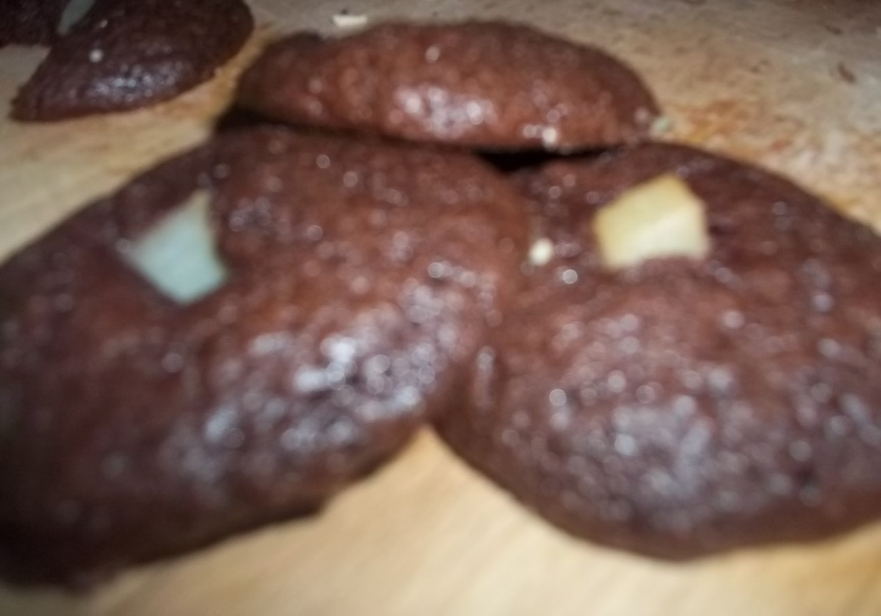 Kakaowe ciasteczka z gruszką foto