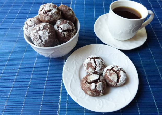 Fotografia przedstawiająca Kakaowe ciasteczka z nutellą
