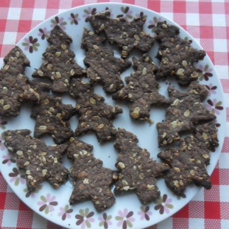 Krok 4 - Kakaowe ciasteczka z płatków owsianych foto