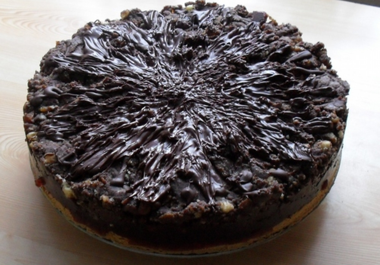 Kakaowe ciasto kruszone. foto