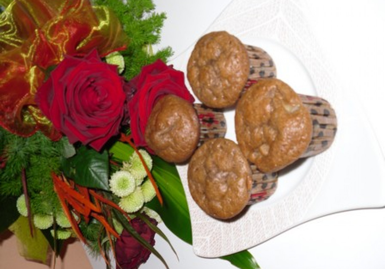 Kakaowe muffinki z bananami foto