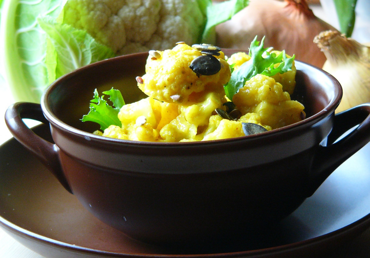 Kalafior curry w mleku kokosowym foto