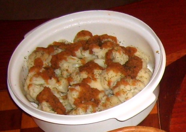 Fotografia przedstawiająca Kalafior z cukrem i curry