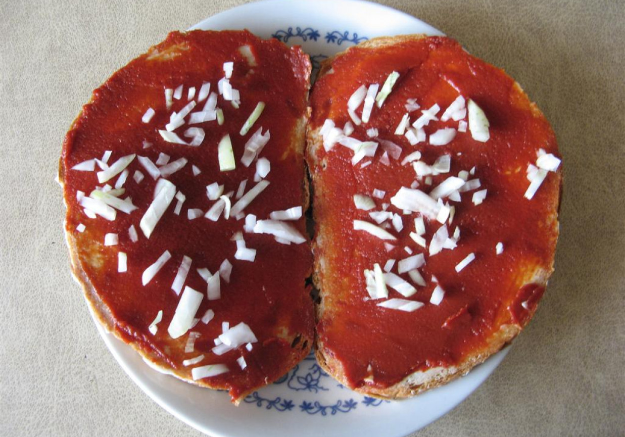 Kanapka z koncentratem pomidorowym foto