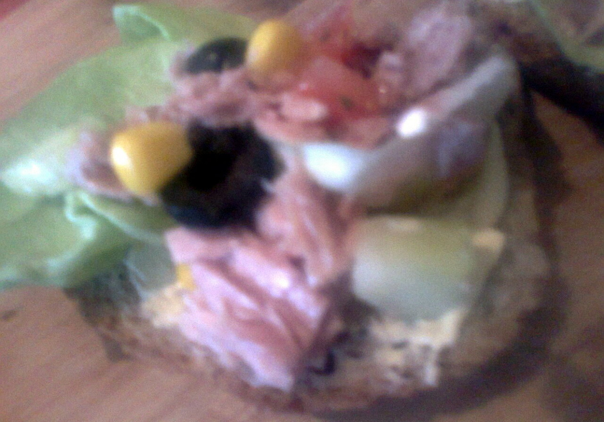 kanapki z sałatką z tuńczykiem foto