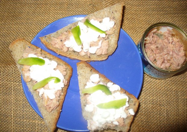 Fotografia przedstawiająca Kanapki z tuńczykiem i serem