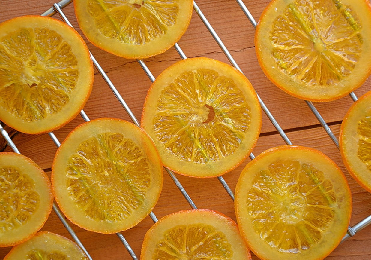 Kandyzowane plastry pomarańczy foto