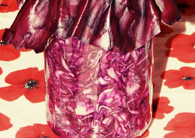 Fotografia przedstawiająca Kapusta czerwona kiszona z kminkiem