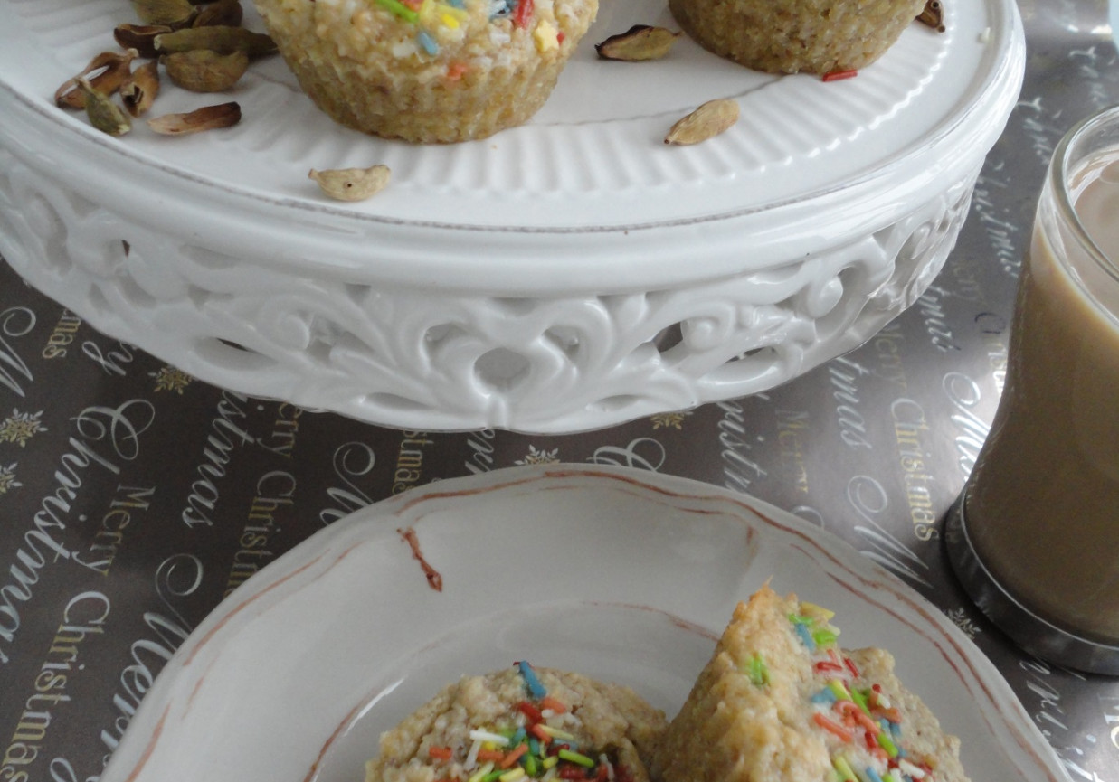 Kardamonowo-kokosowe babeczki bez mąki foto