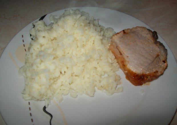 Fotografia przedstawiająca Karkówka pieczona z ryżem