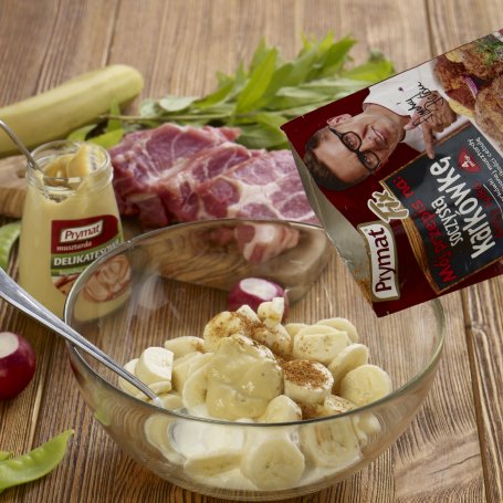 Krok 2 - Karkówka z musztardą i bananami foto