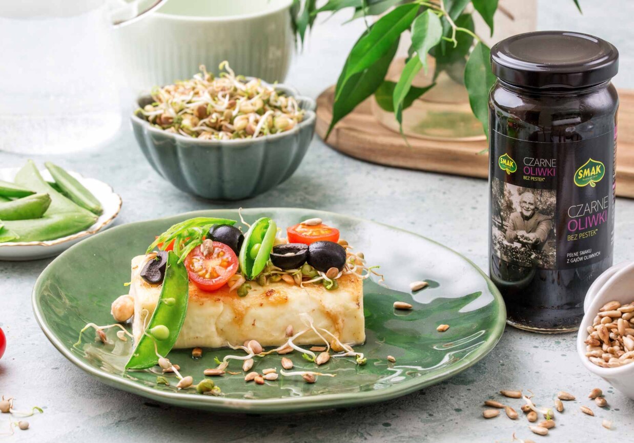 Karmelizowana feta z warzywami foto