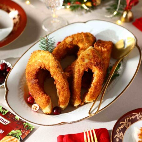 Karp panierowany z patelni foto