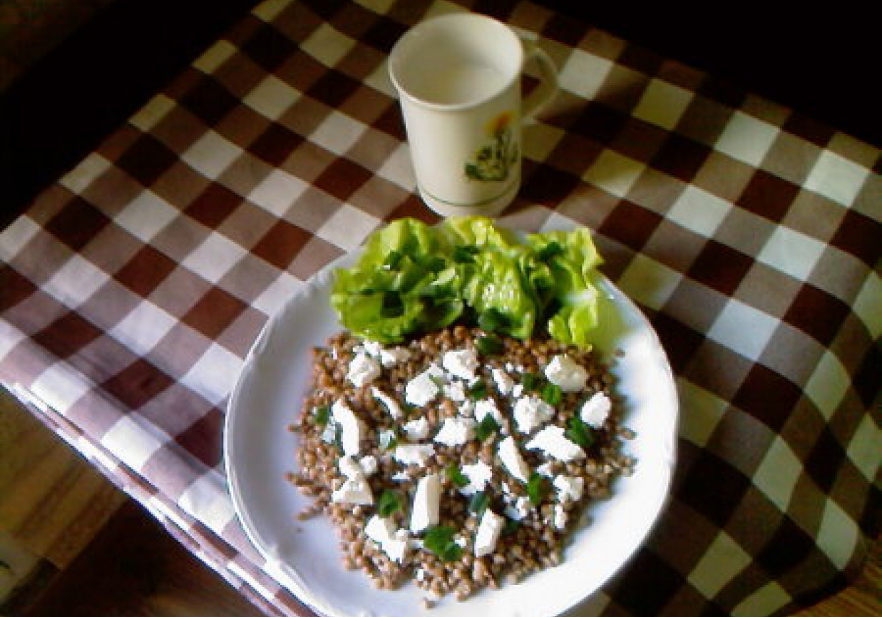 Kasza gryczana z twarogiem foto