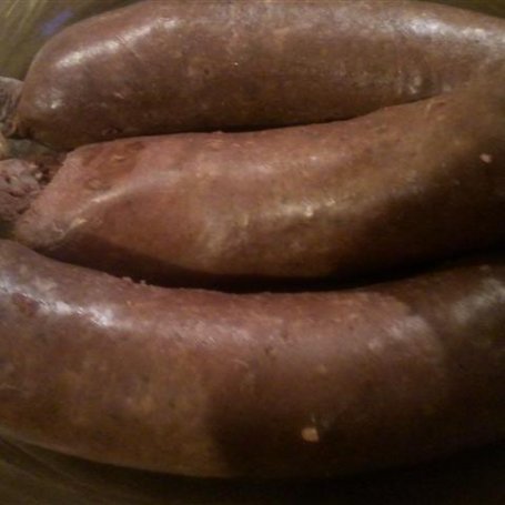 Krok 1 - Kaszanka z pieczarkami i cebulką foto