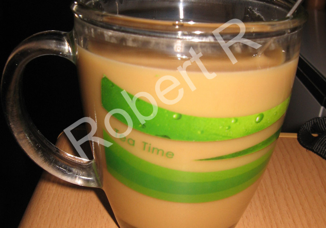 Kawa rozpuszczalna z miodem i mlekiem kondensowanym foto