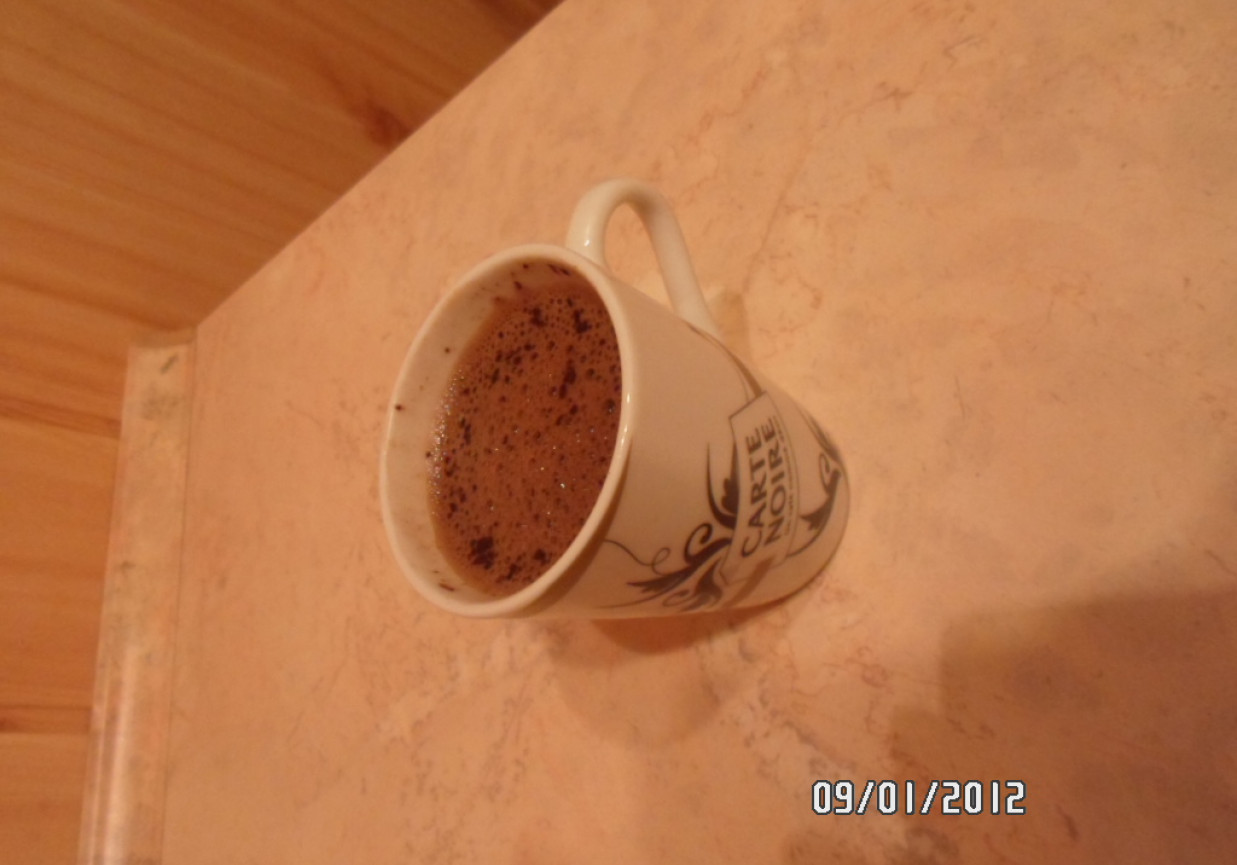 Kawa z czekoladą i cynamonem foto
