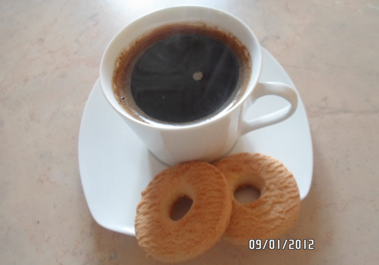 Kawa z imbirem i sokiem pomarańczowym foto