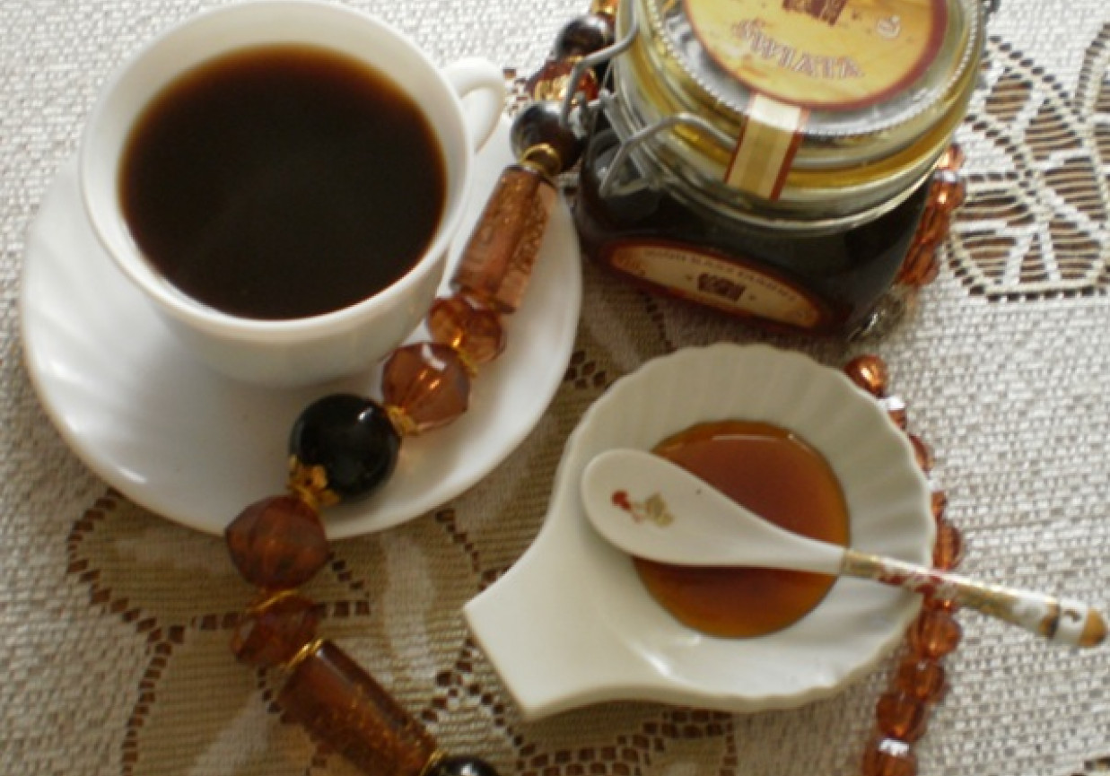 Kawa z miodem kasztanowym : foto