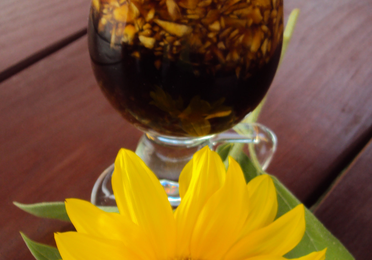 Kawa z nektarynką foto