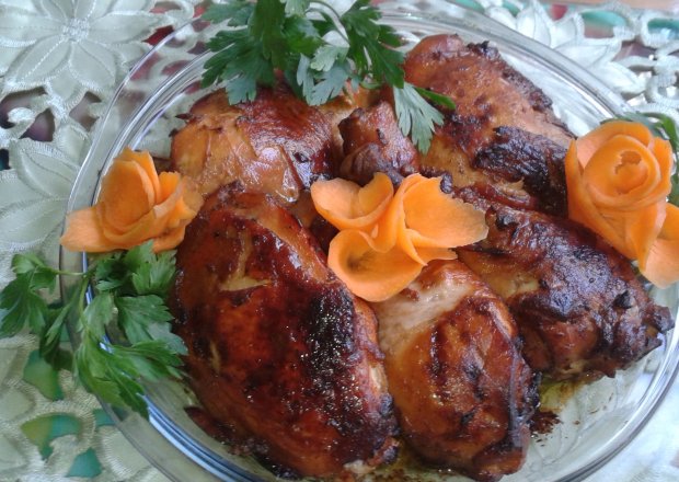 Fotografia przedstawiająca Kawałki kurczaka na ostro