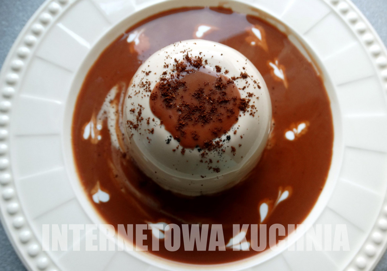 Kawowa panna cotta z sosem czekoladowym DoradcaSmaku.pl