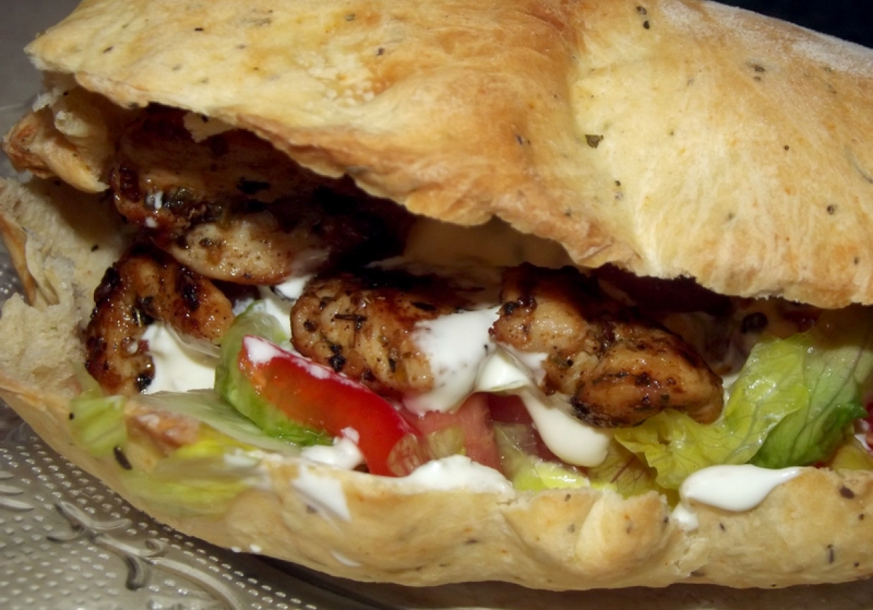 Kebab domowy w chlebku pita foto