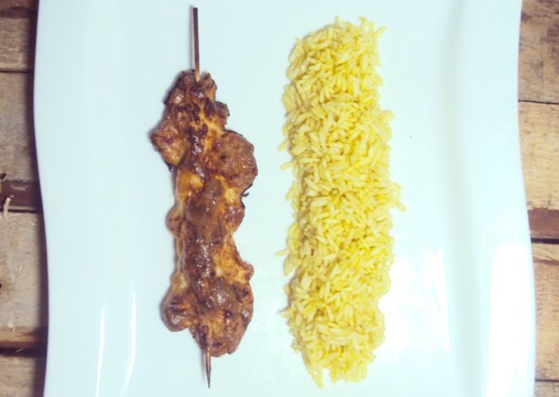 Fotografia przedstawiająca Kebab (szaszłyki) z kurczaka ze świeżym imbirem