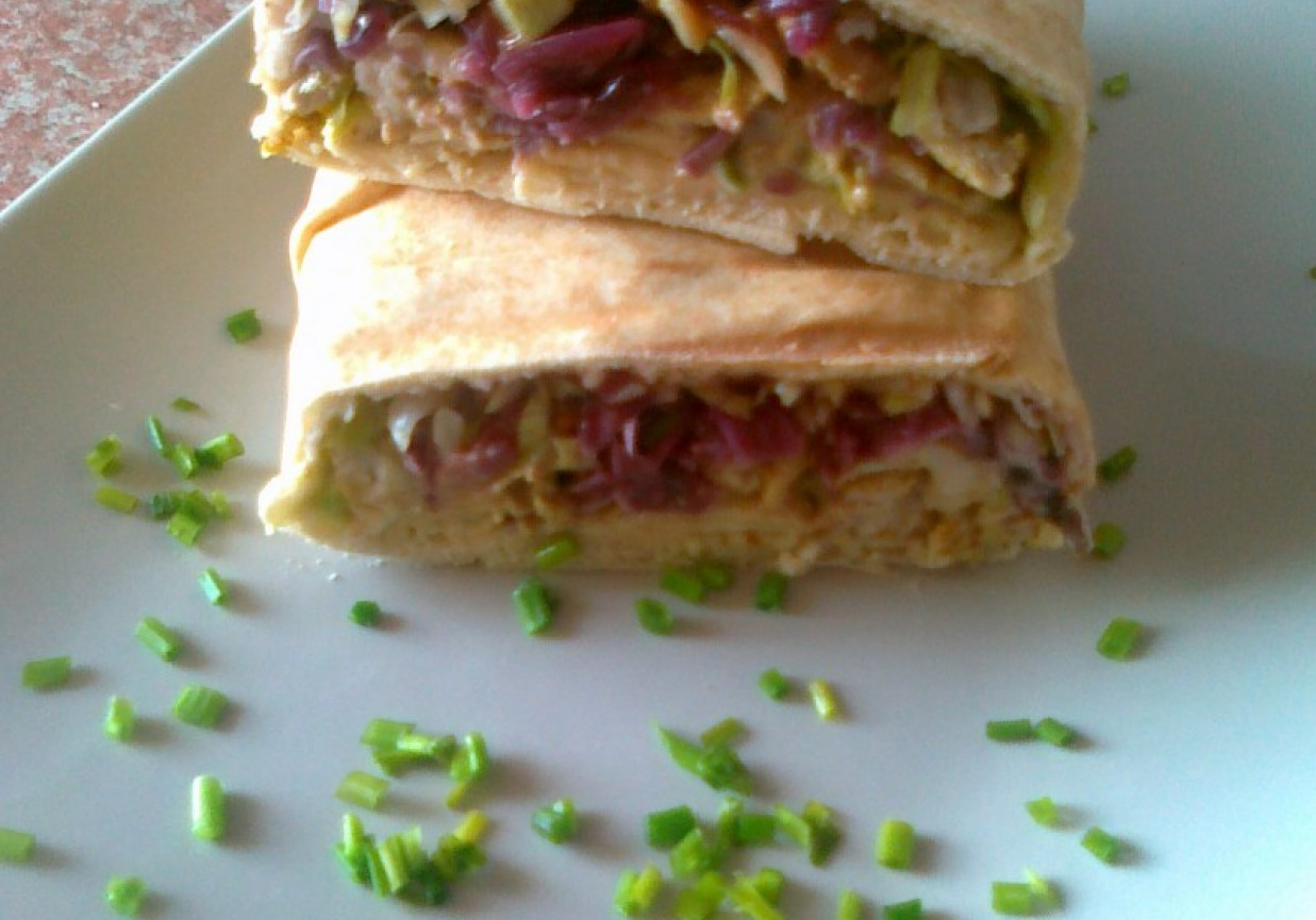 kebab z czerwoną kapustą foto